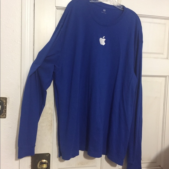 Apple Other - Rare long sleeve blue apple shirt is 100% cotton.